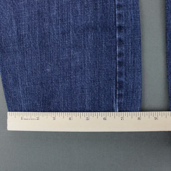 Abercrombie Fitch Jeans Womens 6 Faded Whiskered Medium Wash Flap Pocket Y2K - Picture 7 of 9